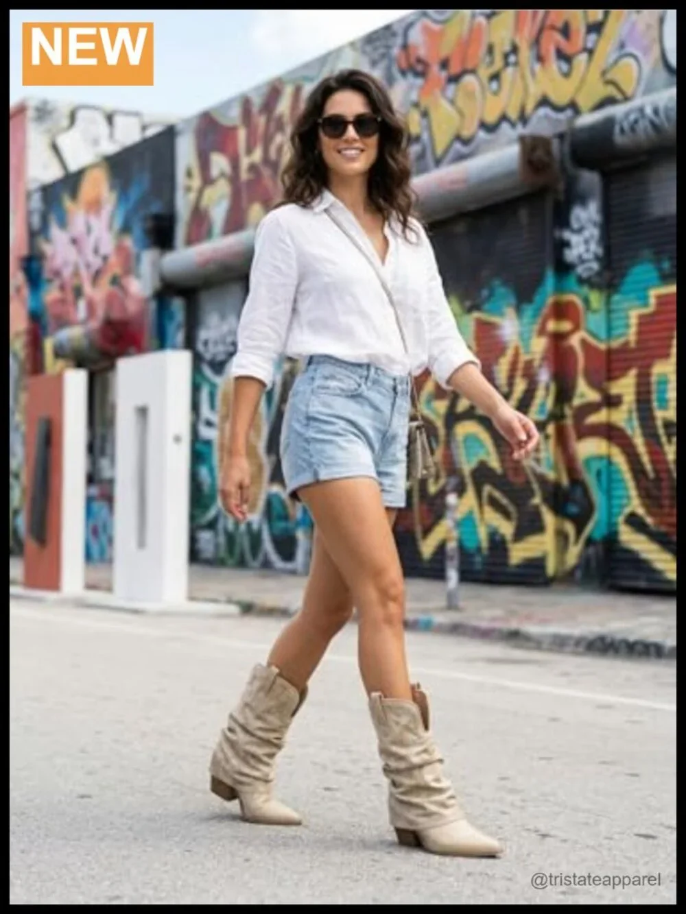 Women's Slouchy Mid-Calf Cowboy Boots Pointed Toe Faux Leather Western Pull On